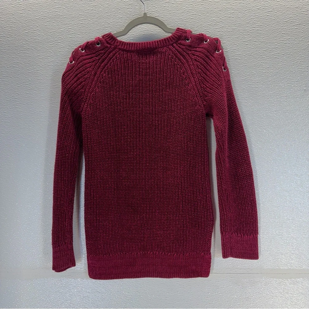 The Children’s‎ Place Burgundy Lace-Up Shoulder Knit Sweater 5/6